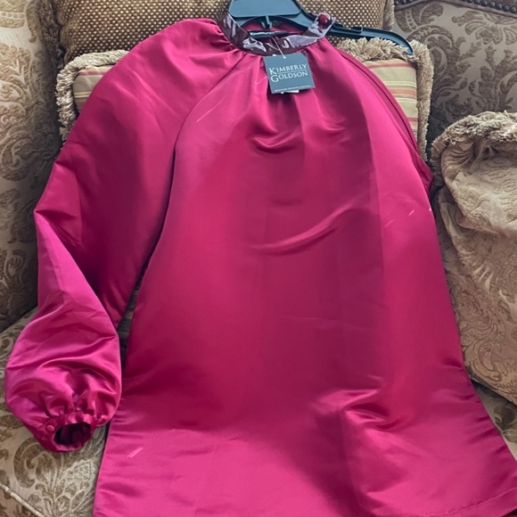 Kimberly Goldson Marsh One Shoulder Satin Dress/Blouse - Picture 11 of 15